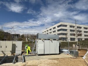 Die Gasturbine hat es von Genua nach Ulm geschafft - über Nacht über die Alpen. Foto: H2-Wandel
