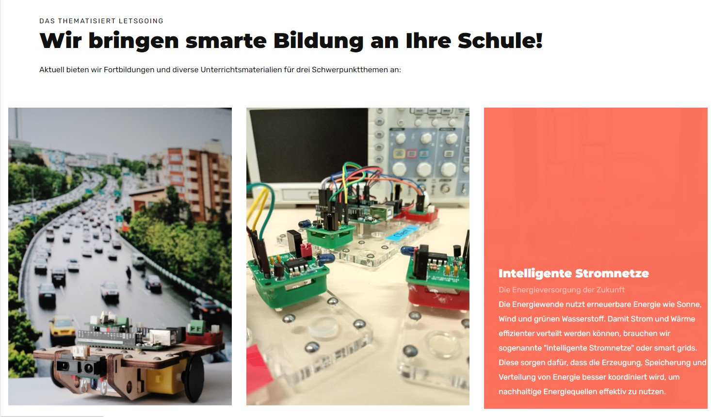 Sceenshot der Website www.letsgoing.de