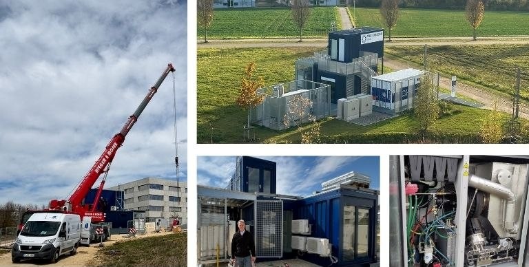 An der THU ist das Leuchtturmprojekt H2-Grid mit einem 20 kW-Elektrolyseur in einen größeren Energiepark auf dem Campus der Technischen Hochschule Ulm integriert. Dort wird - dank weiterer Förderprojekte - das Zusammenspiel von Photovoltaik, Batteriespeicher, Wasserstofferzeugung und Rückverstromung untersucht. Die Anlage dient nicht nur als Forschungsobjekt für die Studierenden, sondern auch als Anschauungsobjekt für interessierte Laien.
Bildquelle: THU (1) / H2-Wandel (4)